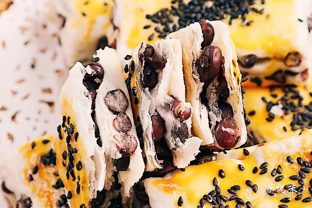 層層起酥！口口掉渣！層層紅豆酥，香甜軟糯，好吃到爆了